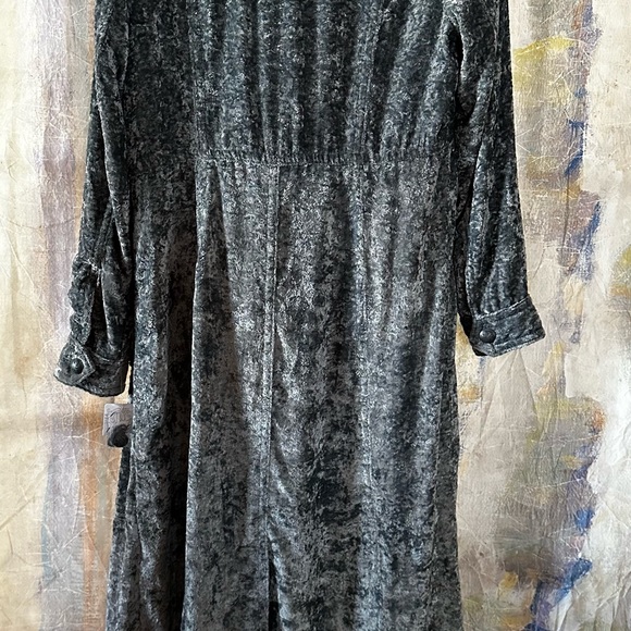 Free People Soho Crushed Velvet Duster Trench Jacket - Picture 9 of 11